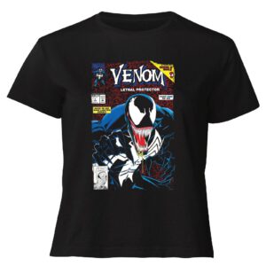 Venom Lethal Protector Women’s Cropped T-Shirt – Black – XS – Schwarz