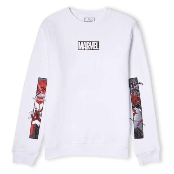 Venom Marvel Comic Strips Unisex Sweatshirt - White - S