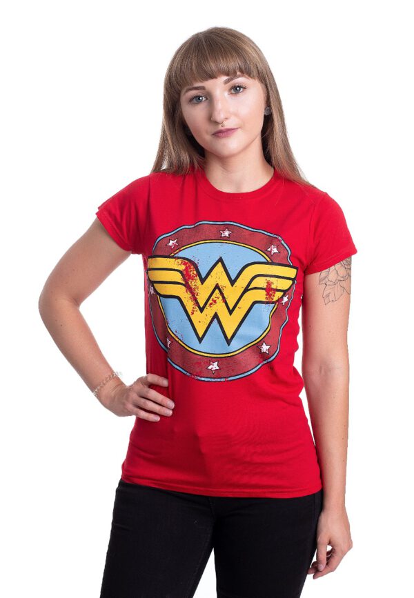 Wonder Woman - Distressed Logo Red - Girlies