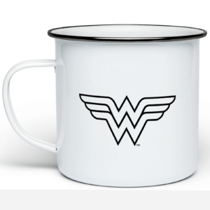 Wonder Woman Logo Enamel Mug – White