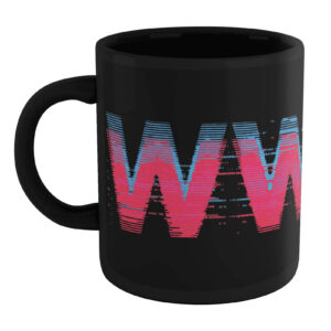 Wonder Woman Retro Glitch Tasse – Schwarz