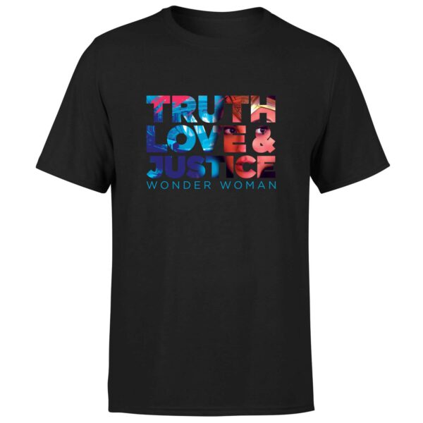 Wonder Woman Truth, Love und Justice Herren T-Shirt - Schwarz - S - Schwarz